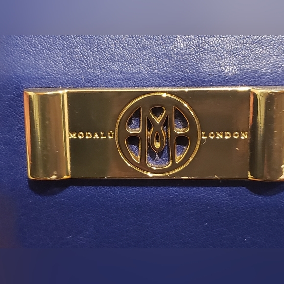 Modalu Blue Leather shoulder bag - Picture 4 of 6